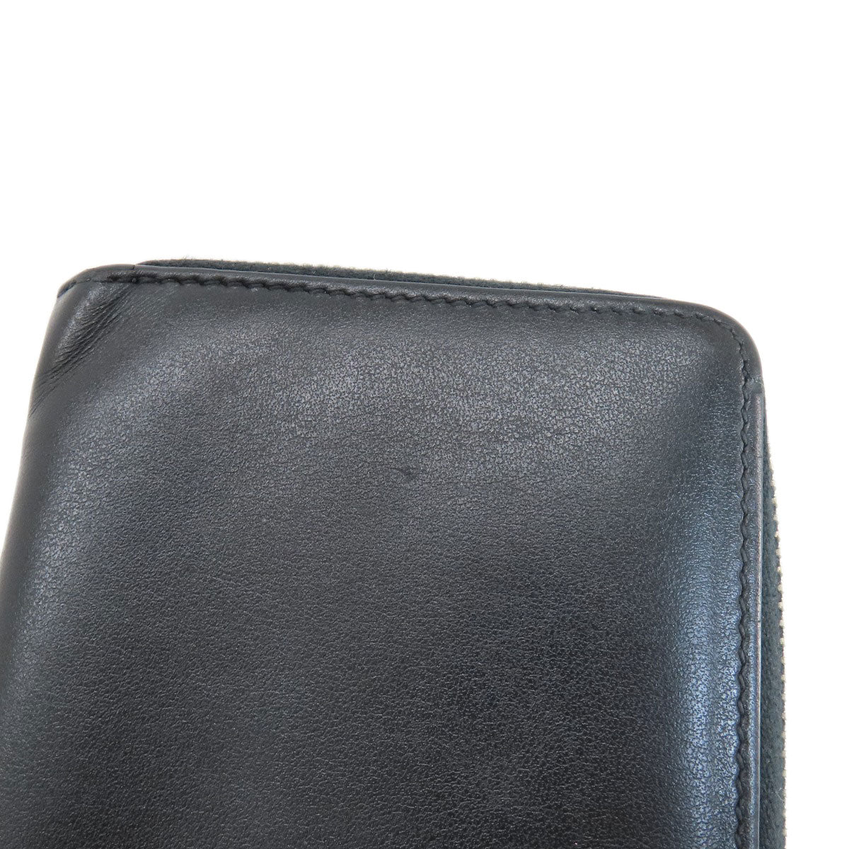 GUCCI Long Wallet Purse 597677 leather black Embryoidery