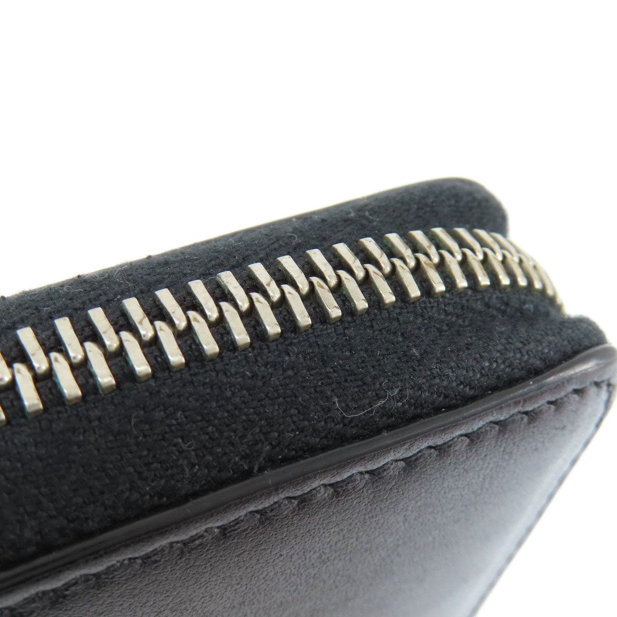 GUCCI Long Wallet Purse 597677 leather black Embryoidery