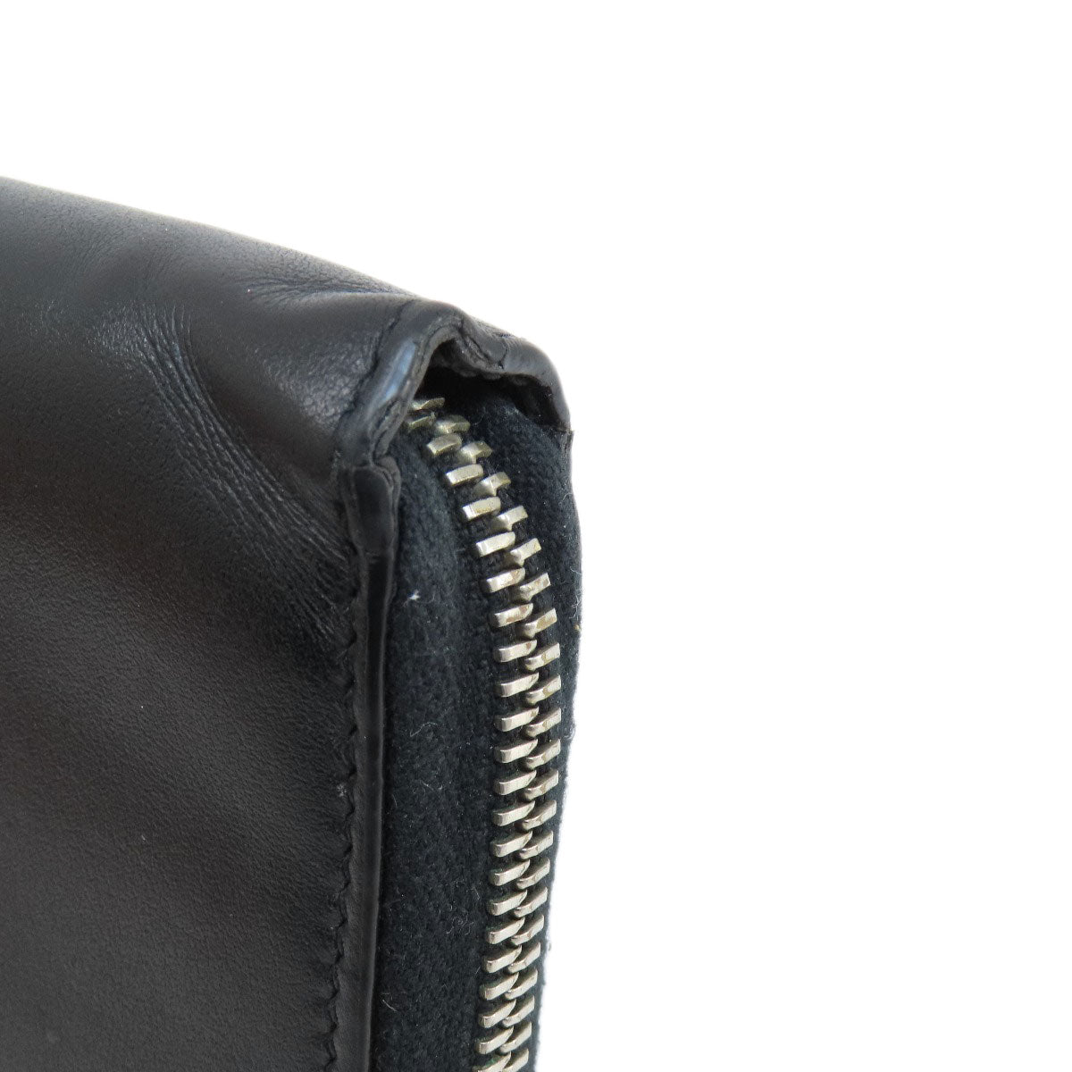 GUCCI Long Wallet Purse 597677 leather black Embryoidery