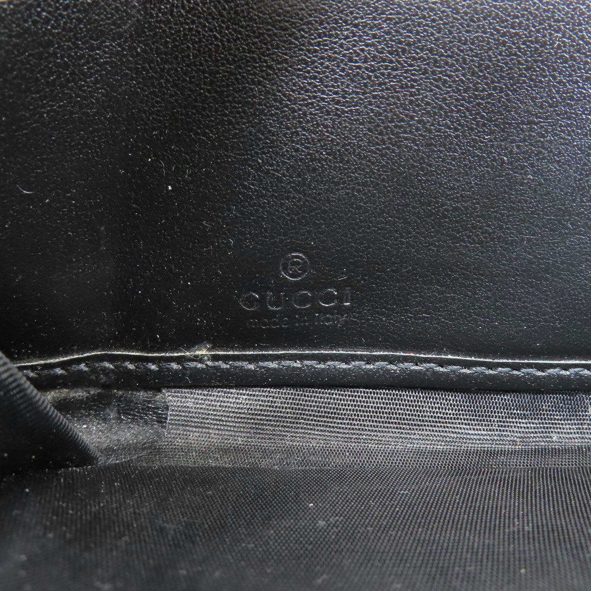 GUCCI Long Wallet Purse 597677 leather black Embryoidery