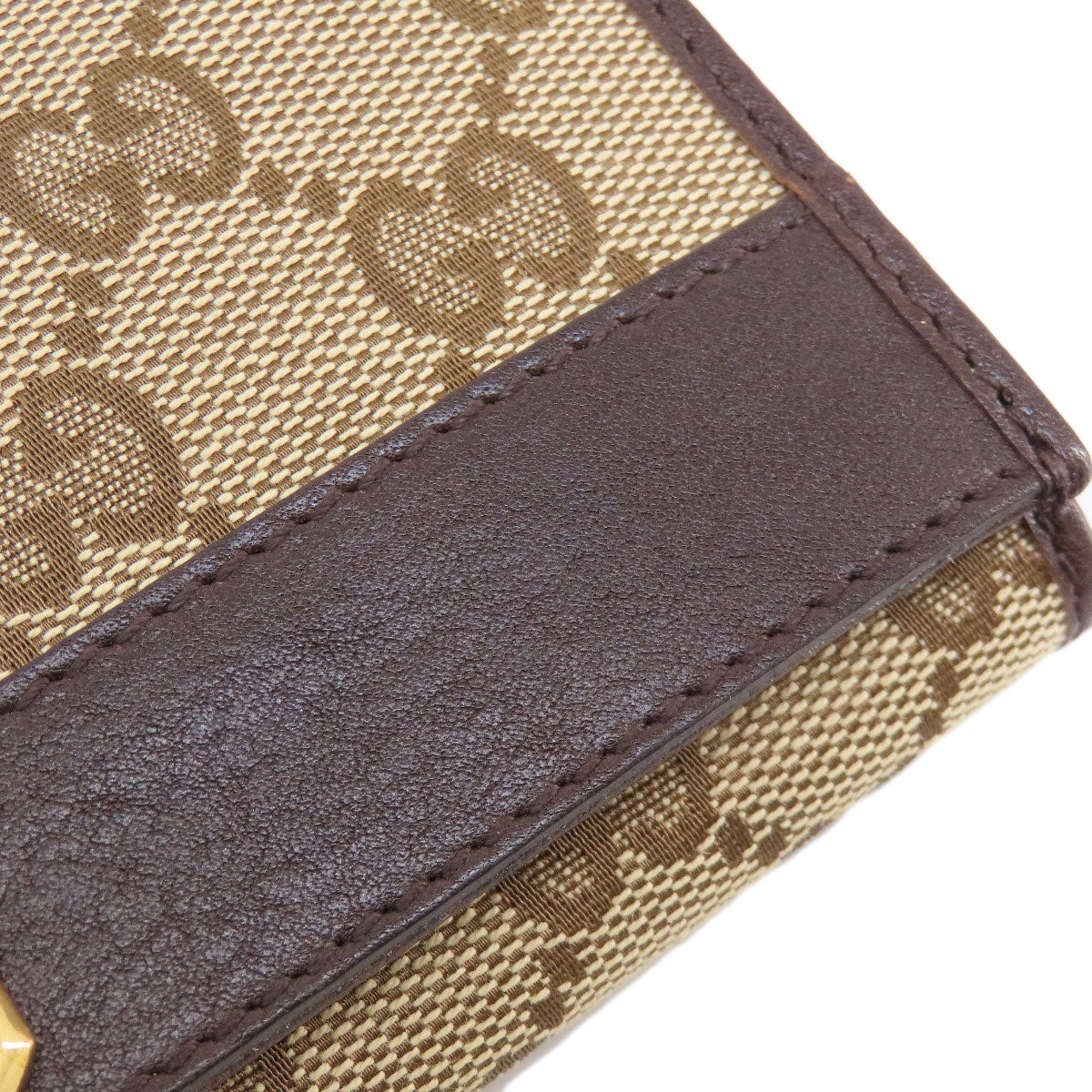 GUCCI Card Case 245762 canvas Brown GG