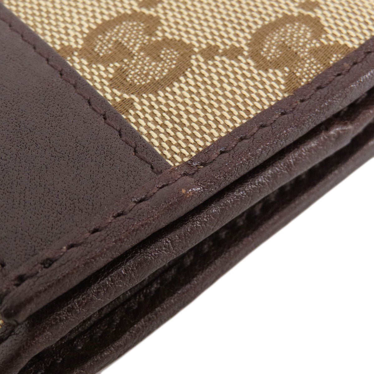 GUCCI Card Case 245762 canvas Brown GG