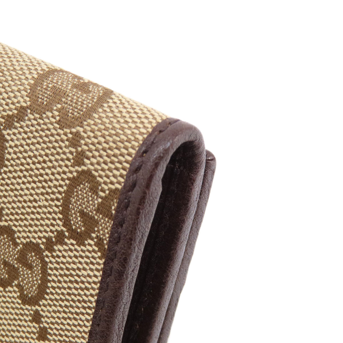 GUCCI Card Case 245762 canvas Brown GG
