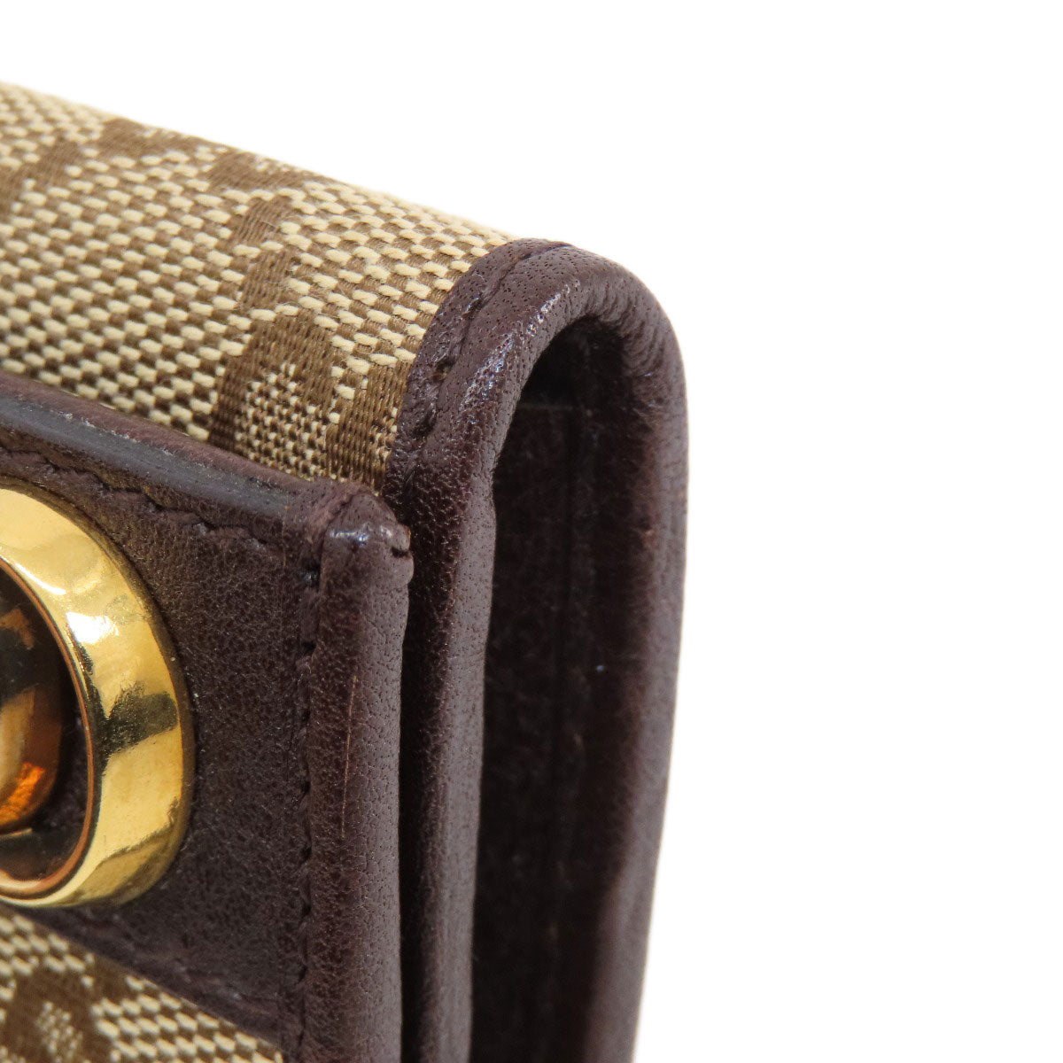 GUCCI Card Case 245762 canvas Brown GG
