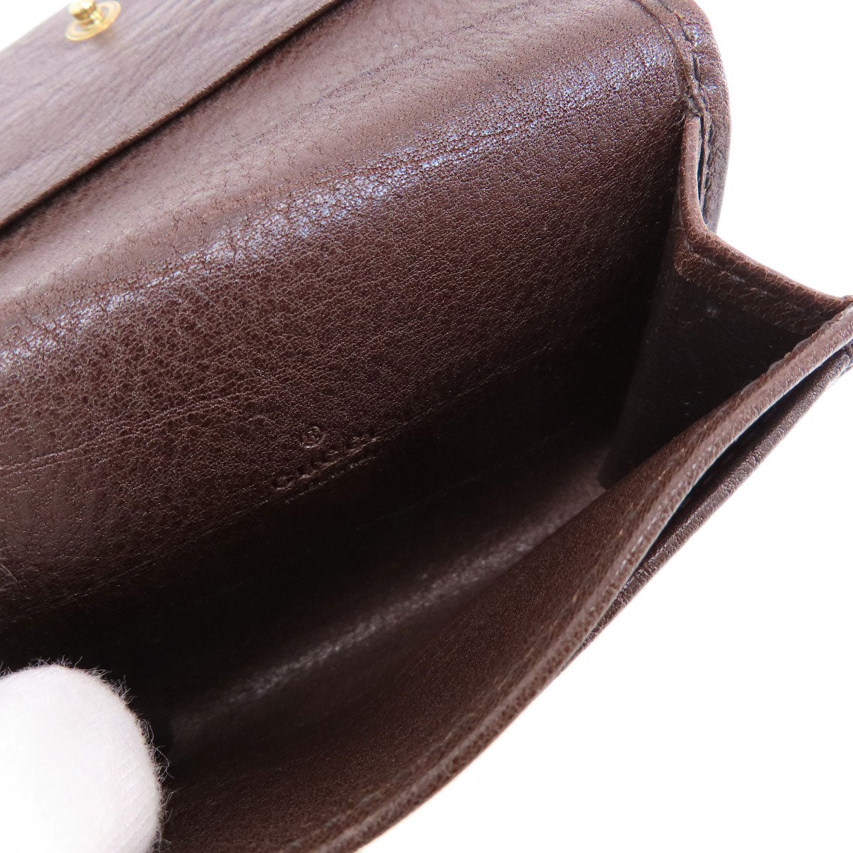 GUCCI Card Case 245762 canvas Brown GG