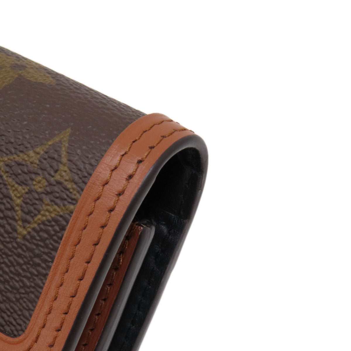 LOUIS VUITTON Bifold Wallet M68725 Monogram reverse Brown Portefeuille Daufine Compact Women Used