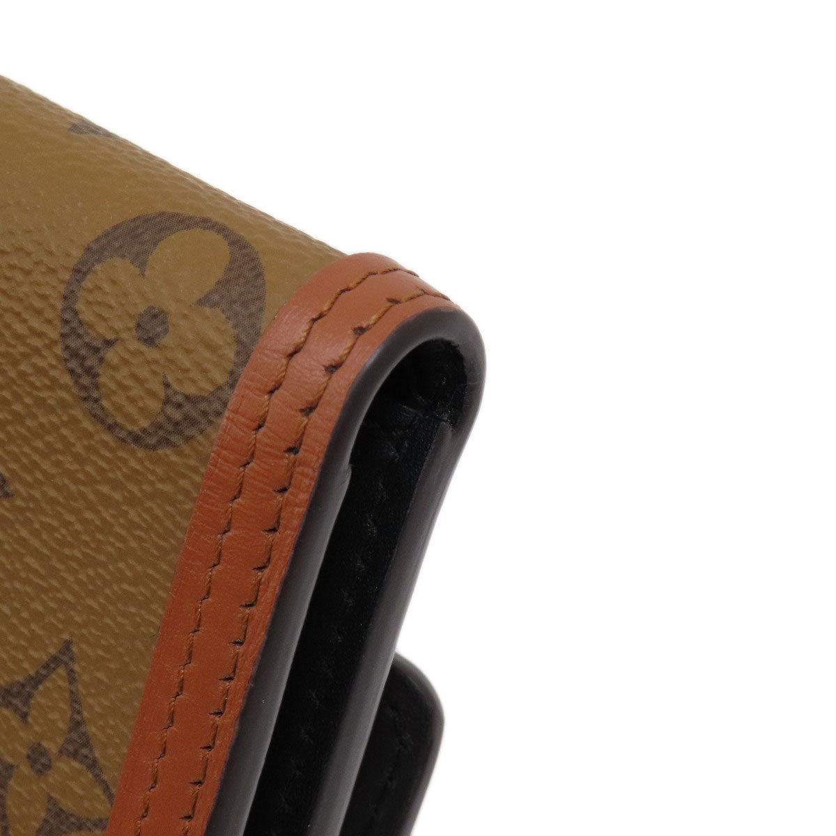 LOUIS VUITTON Bifold Wallet M68725 Monogram reverse Brown Portefeuille Daufine Compact Women Used