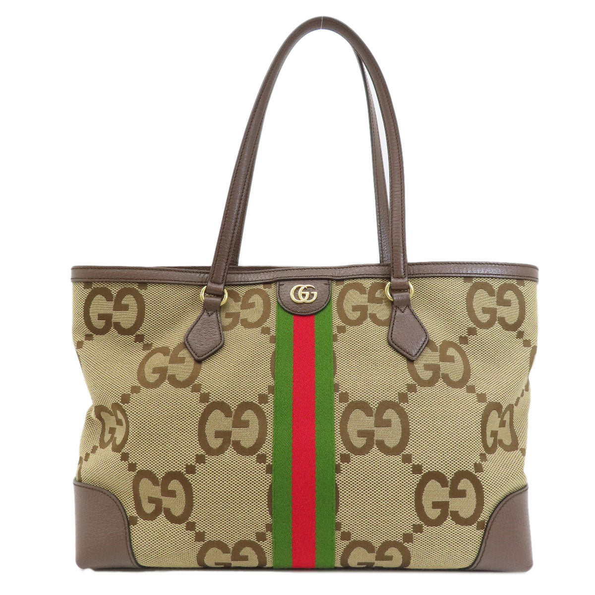 GUCCI Tote Bag 631685 canvas Brown Offdia Jumbo GG Medium Women Used