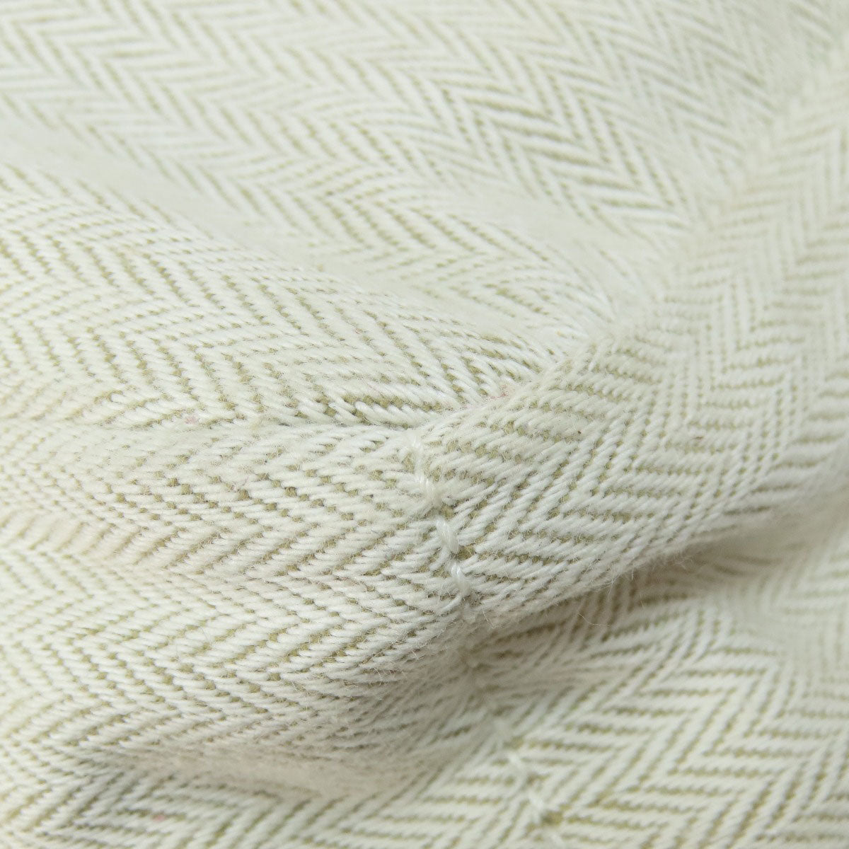 HERMES Cosmetics Pouch Towal chevron beige Foolby 20 Women Used