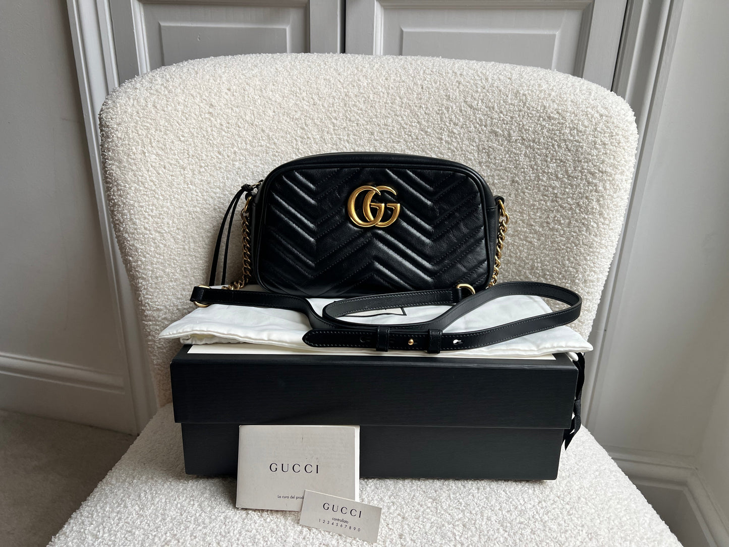 Gucci GG Black Marmont Small Shoulder Bag (RRP £1440)
