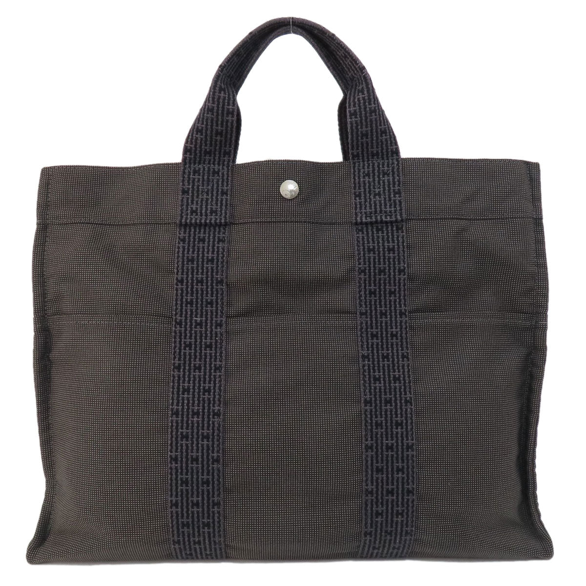 HERMES Tote Bag canvas gray Her LineMM Women(Unisex) Used