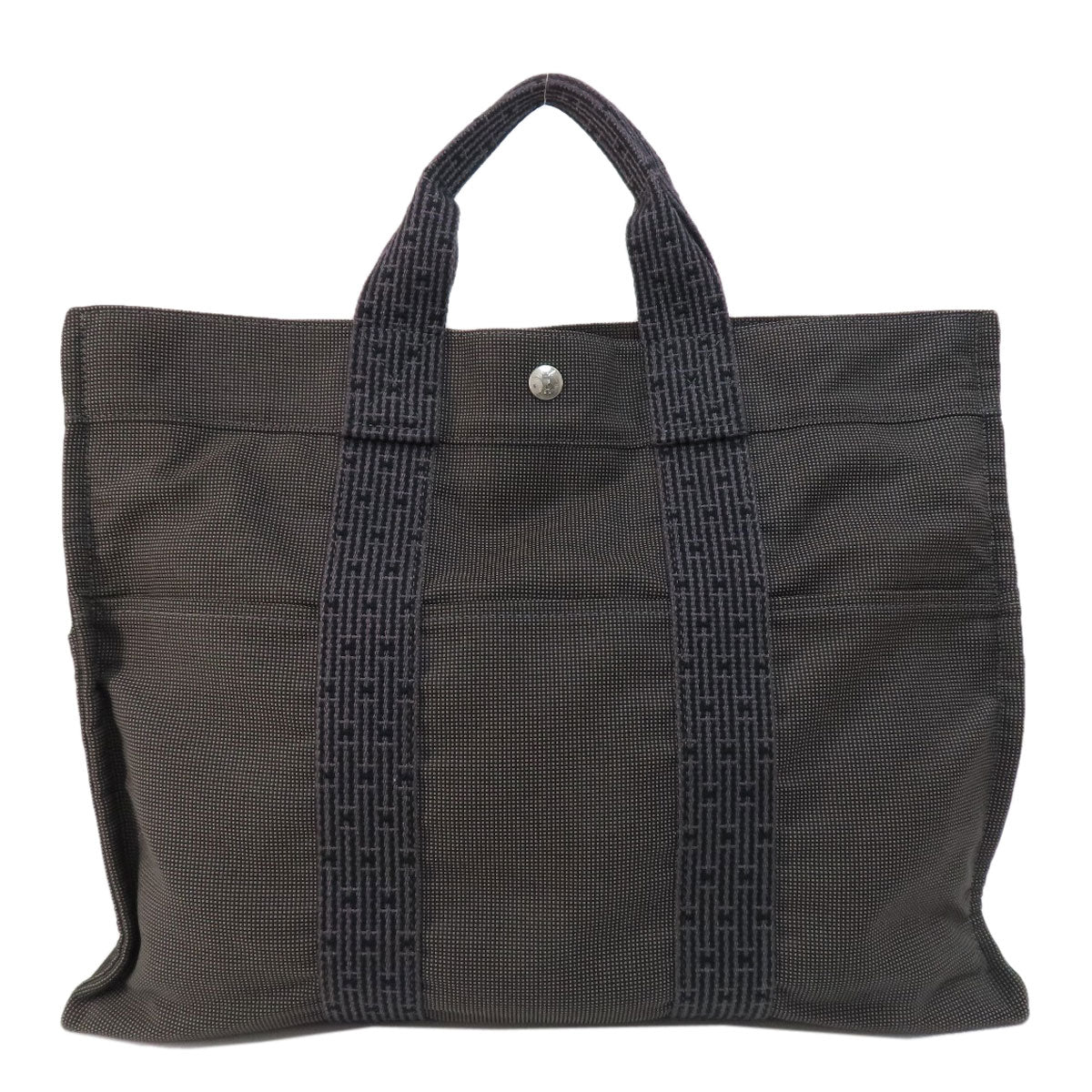 HERMES Tote Bag canvas gray Her LineMM Women(Unisex) Used