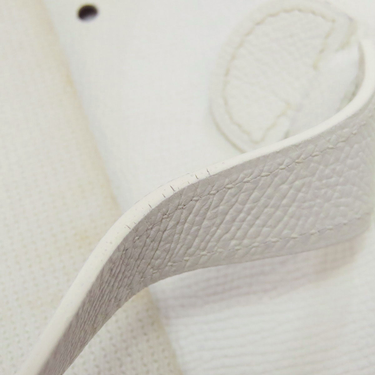 HERMES Shoulder Bag Epsom white Evelyn 1 PM SilverMetal
