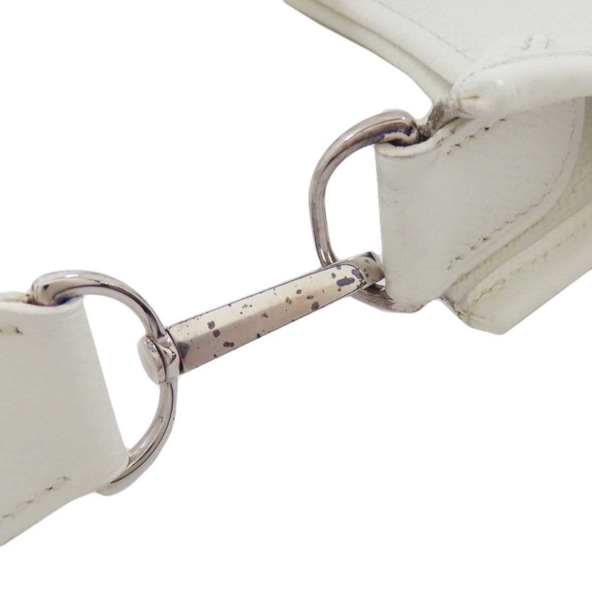 HERMES Shoulder Bag Epsom white Evelyn 1 PM SilverMetal
