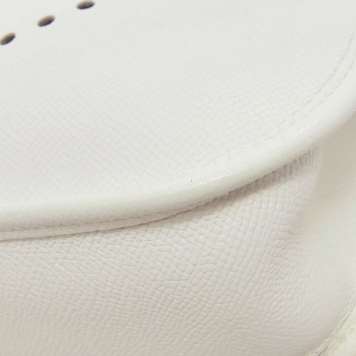 HERMES Shoulder Bag Epsom white Evelyn 1 PM SilverMetal