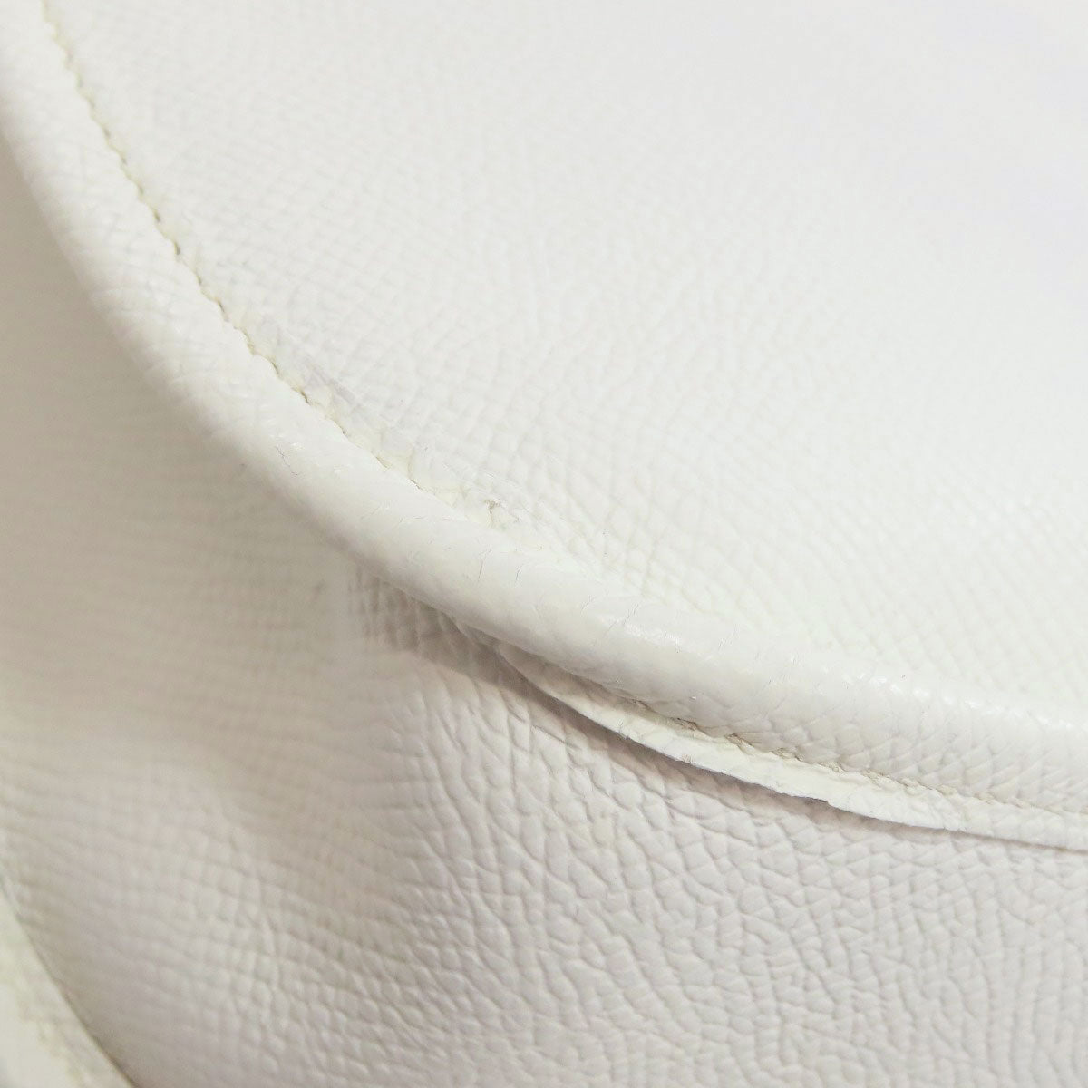HERMES Shoulder Bag Epsom white Evelyn 1 PM SilverMetal