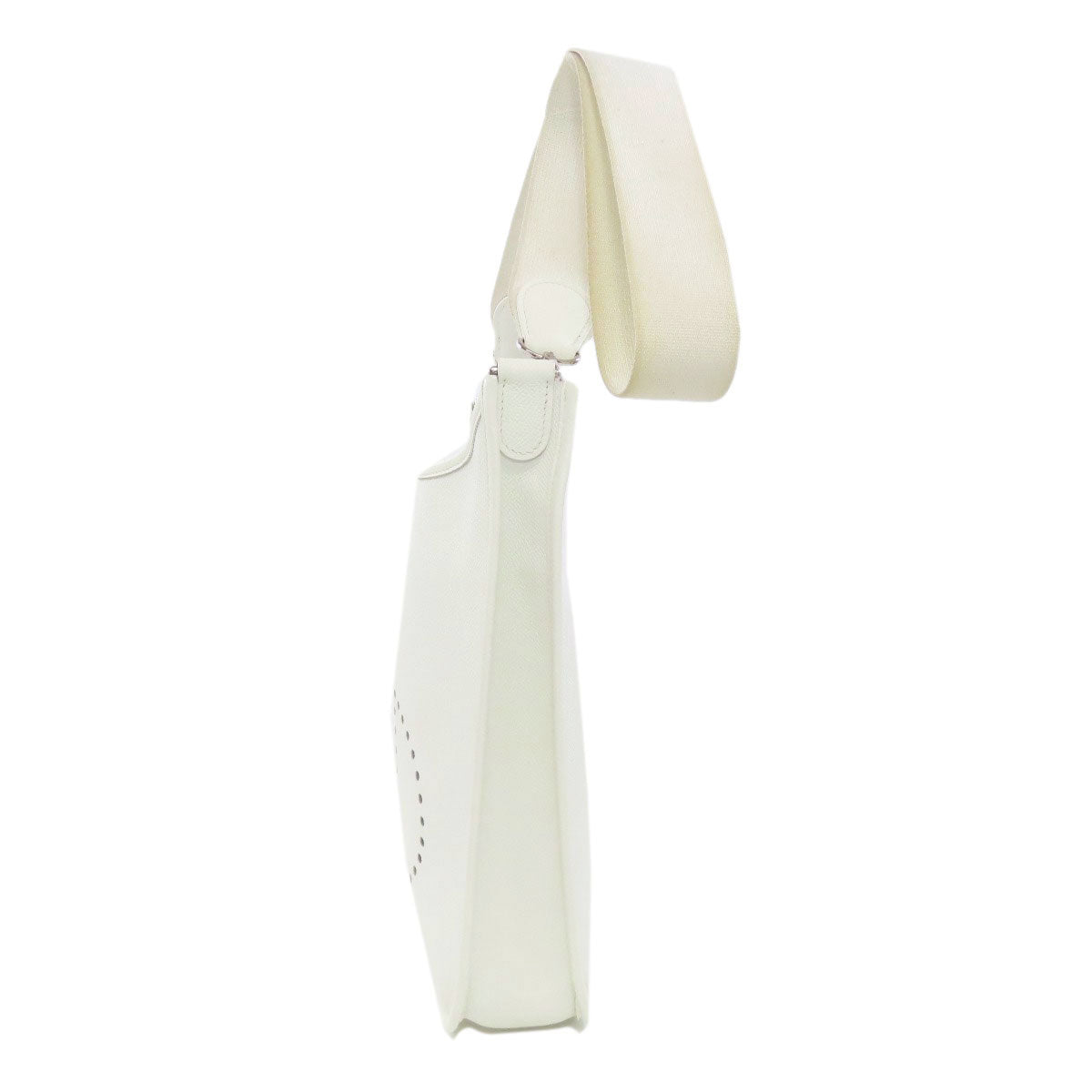 HERMES Shoulder Bag Epsom white Evelyn 1 PM SilverMetal