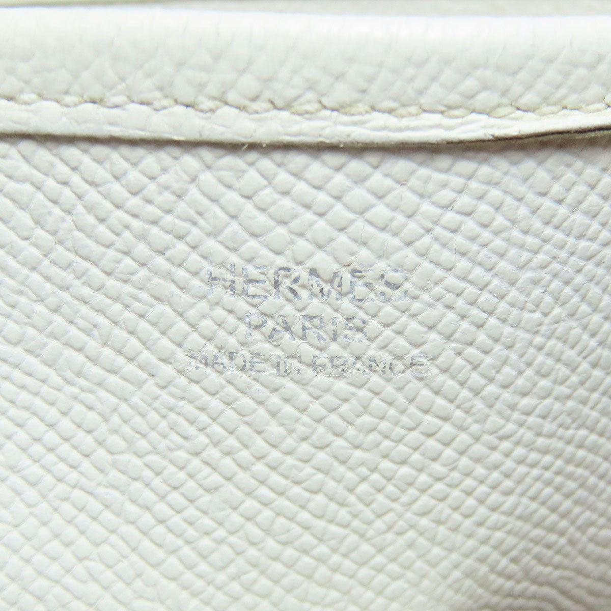 HERMES Shoulder Bag Epsom white Evelyn 1 PM SilverMetal