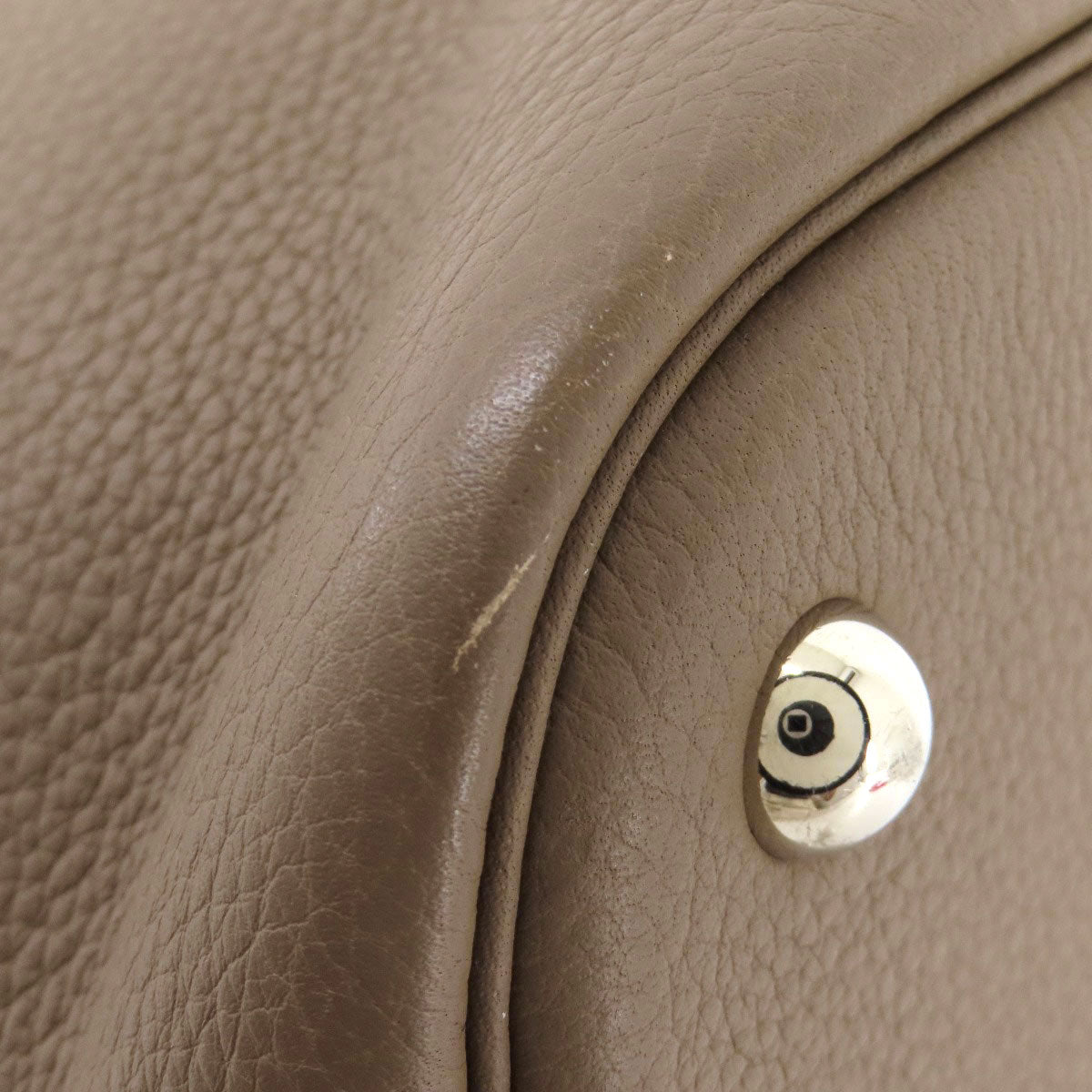 HERMES Handbag Taurillon Clemence Brown Bolide 35 Etoupe SilverMetal Women Used