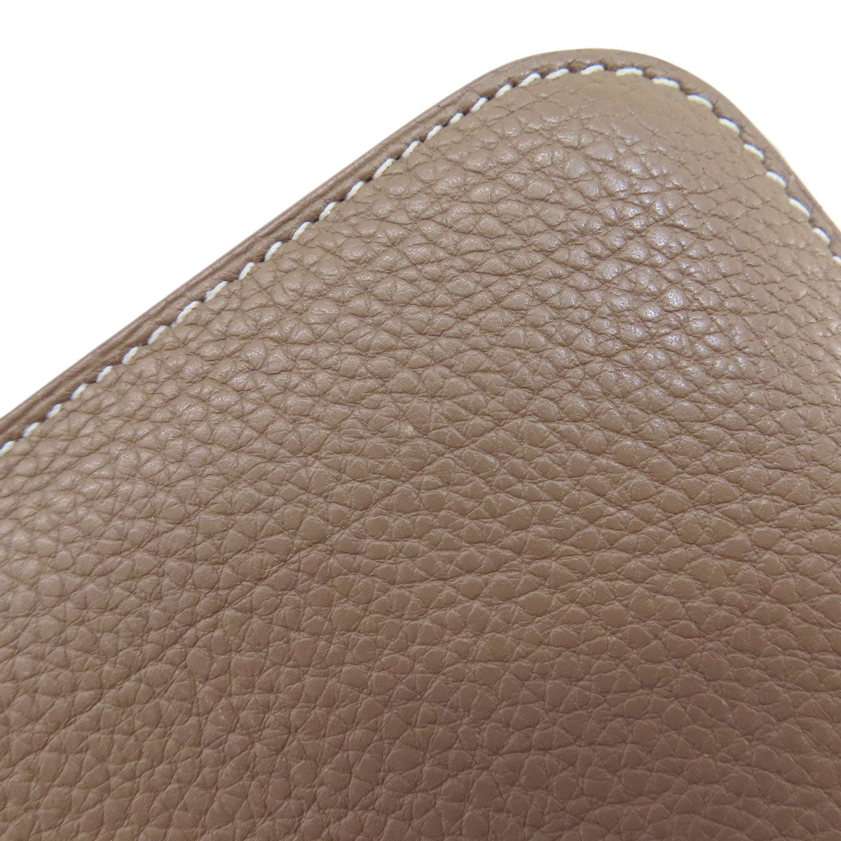 HERMES Long Wallet Purse Togo beige Dogon Duo GM Etop Gold Metal