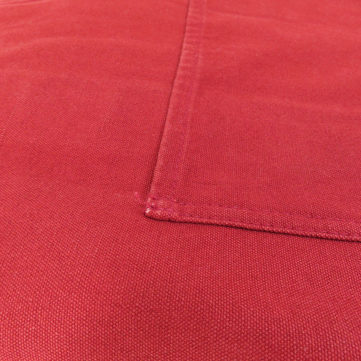 HERMES Handbag canvas Red Fool Toe Kabas Women Used
