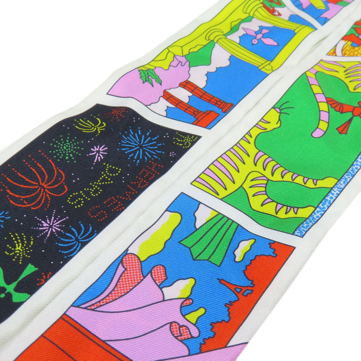 HERMES scarf silk multicolor Twilly Women Used