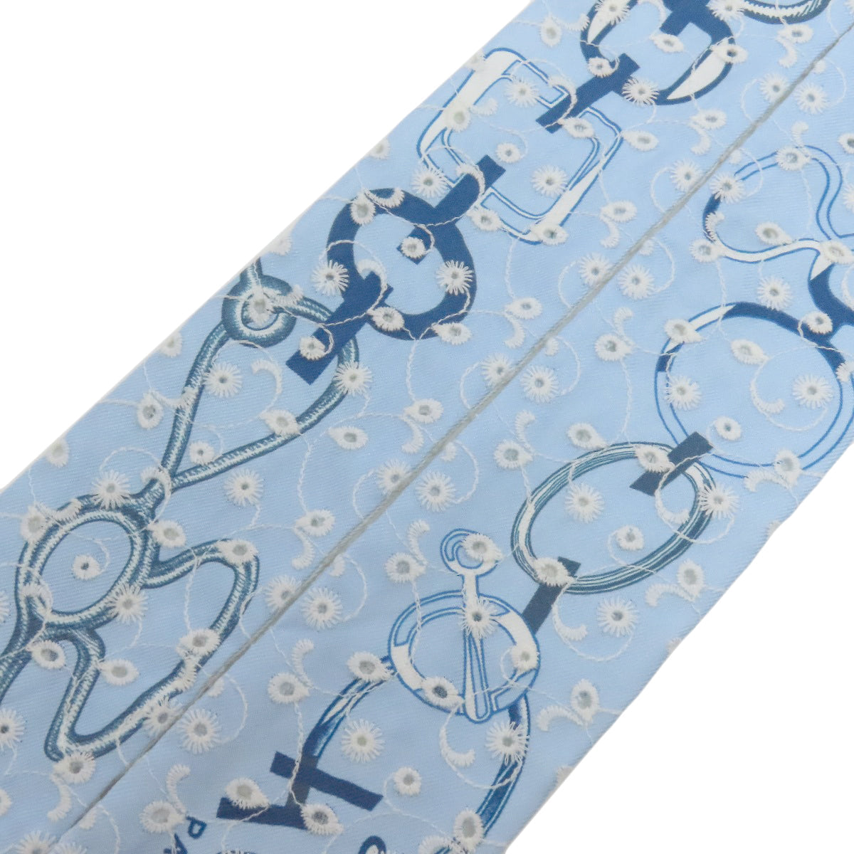 HERMES scarf silk blue Twilly Women Used