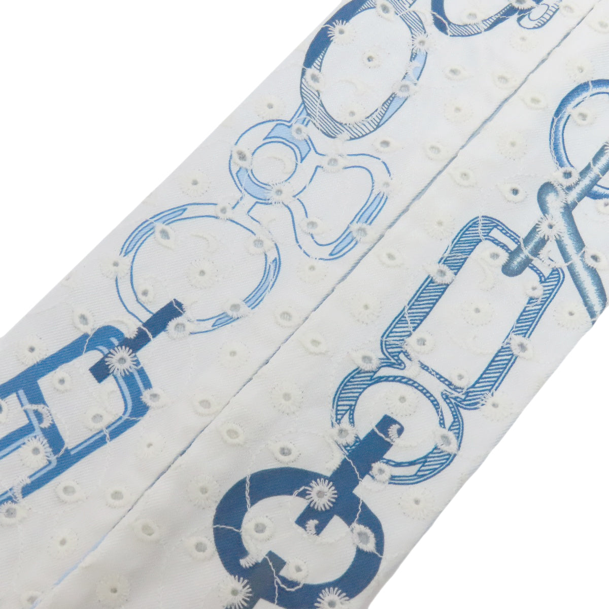 HERMES scarf silk blue Twilly Women Used
