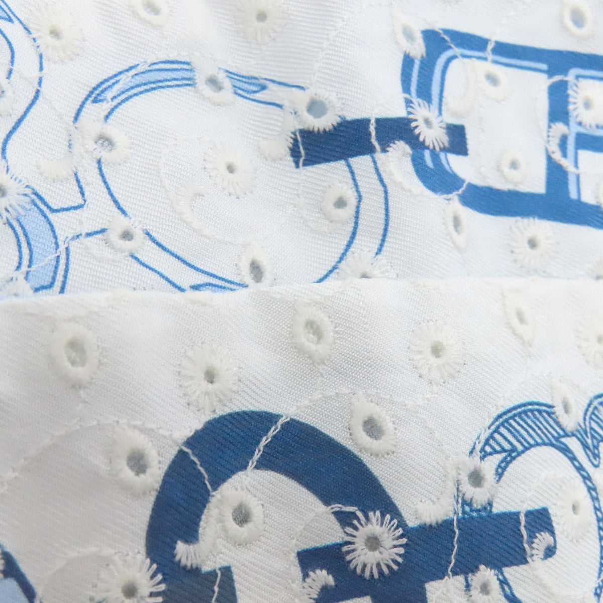 HERMES scarf silk blue Twilly Women Used