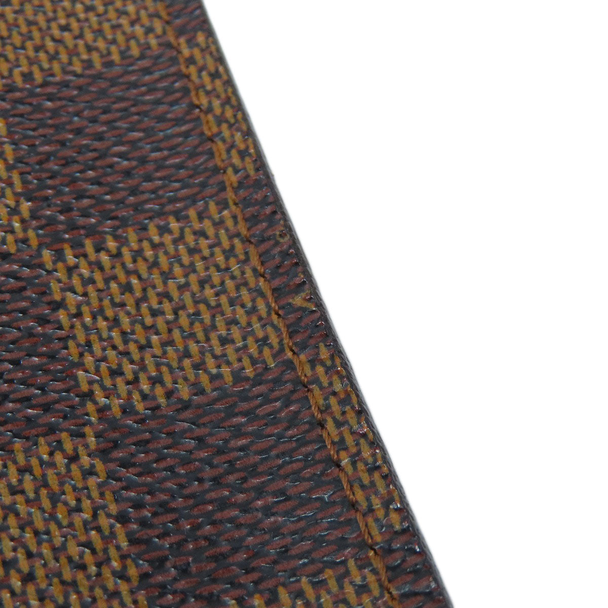 LOUIS VUITTON Bifold Wallet M61668 Damier canvas Brown Compact zip Women Used
