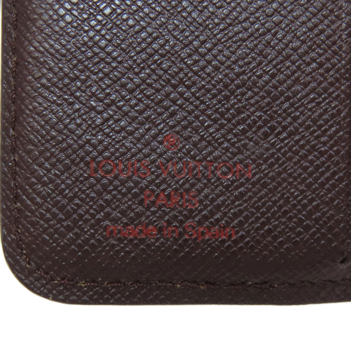 LOUIS VUITTON Bifold Wallet M61668 Damier canvas Brown Compact zip Women Used