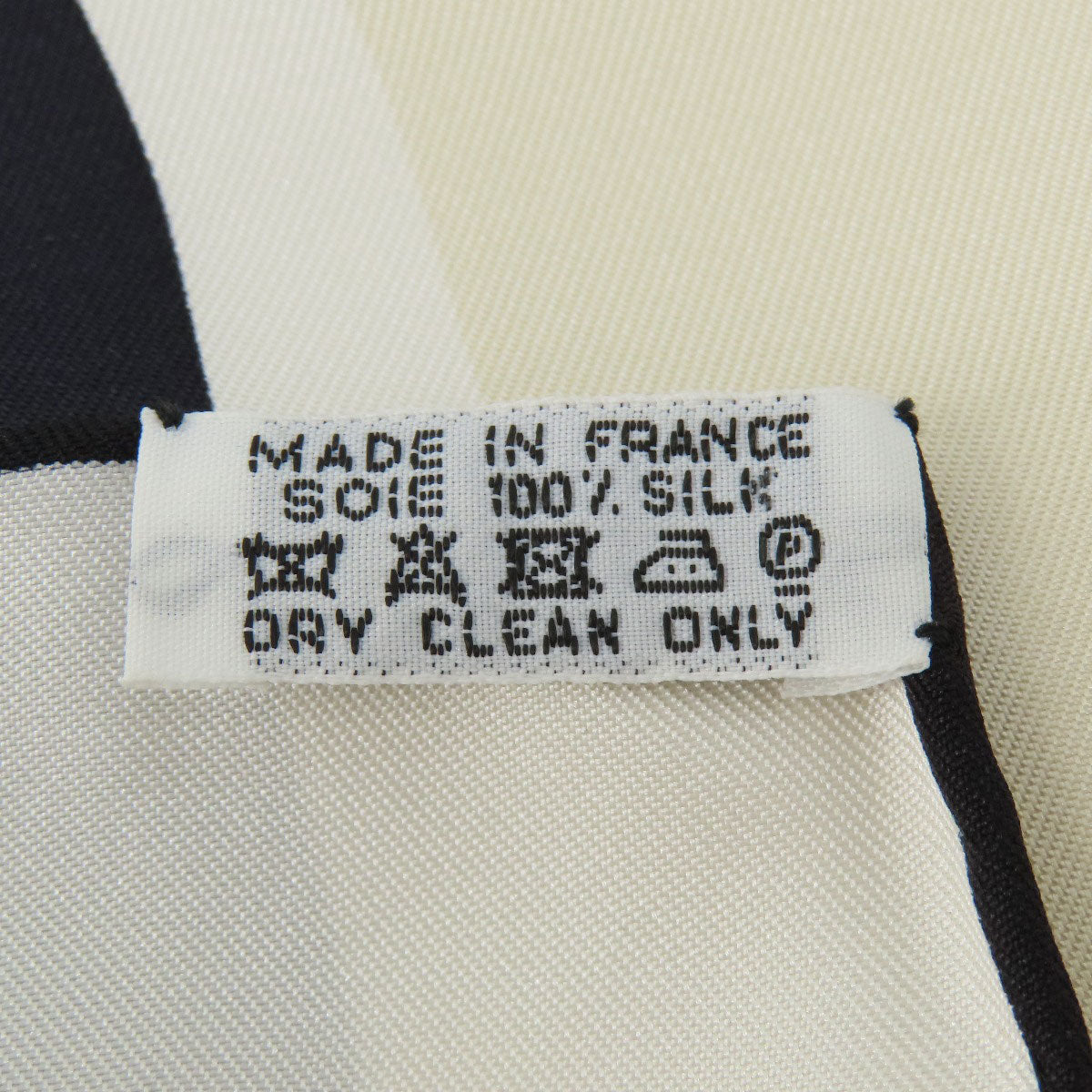 HERMES scarf silk white Carre90 logo Women Used