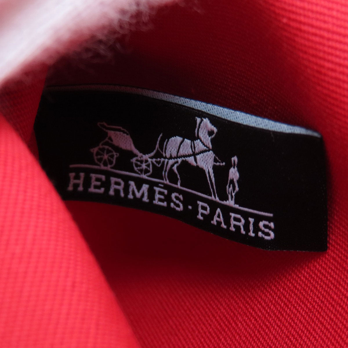 HERMES Handbag Towar Officche Red Herbag Zip PM Red SilverMetal Women Used