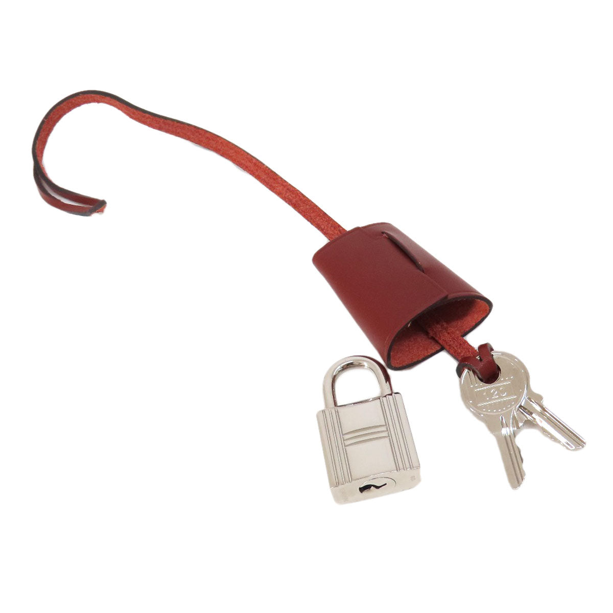 HERMES Handbag Towar Officche Red Herbag Zip PM Red SilverMetal Women Used