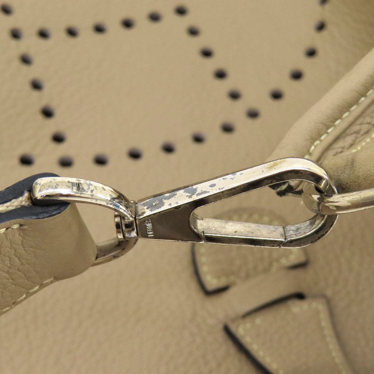 HERMES Shoulder Bag Taurillon Clemence Ocher Evelyn 3 SilverMetal Women Used