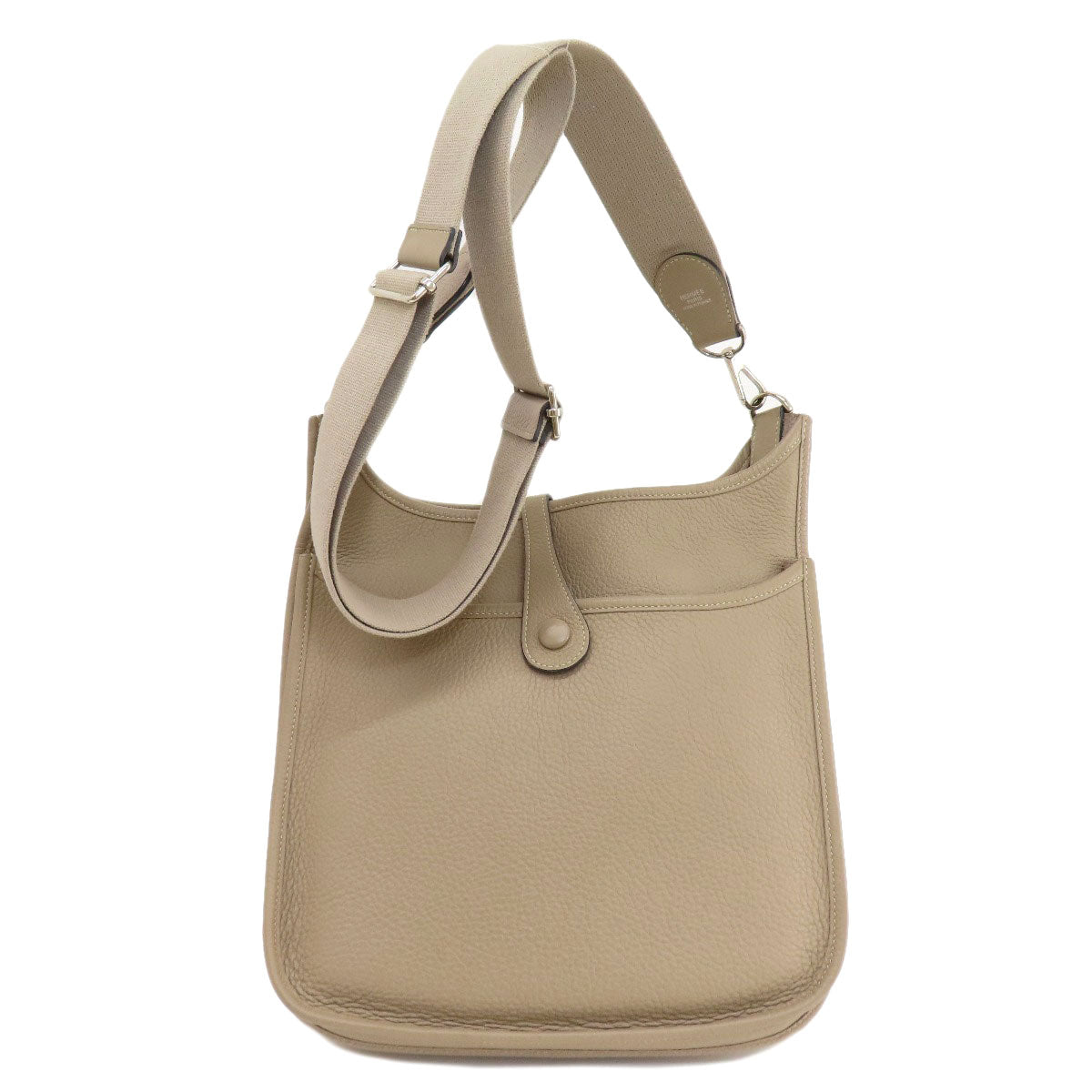HERMES Shoulder Bag Taurillon Clemence Ocher Evelyn 3 SilverMetal Women Used