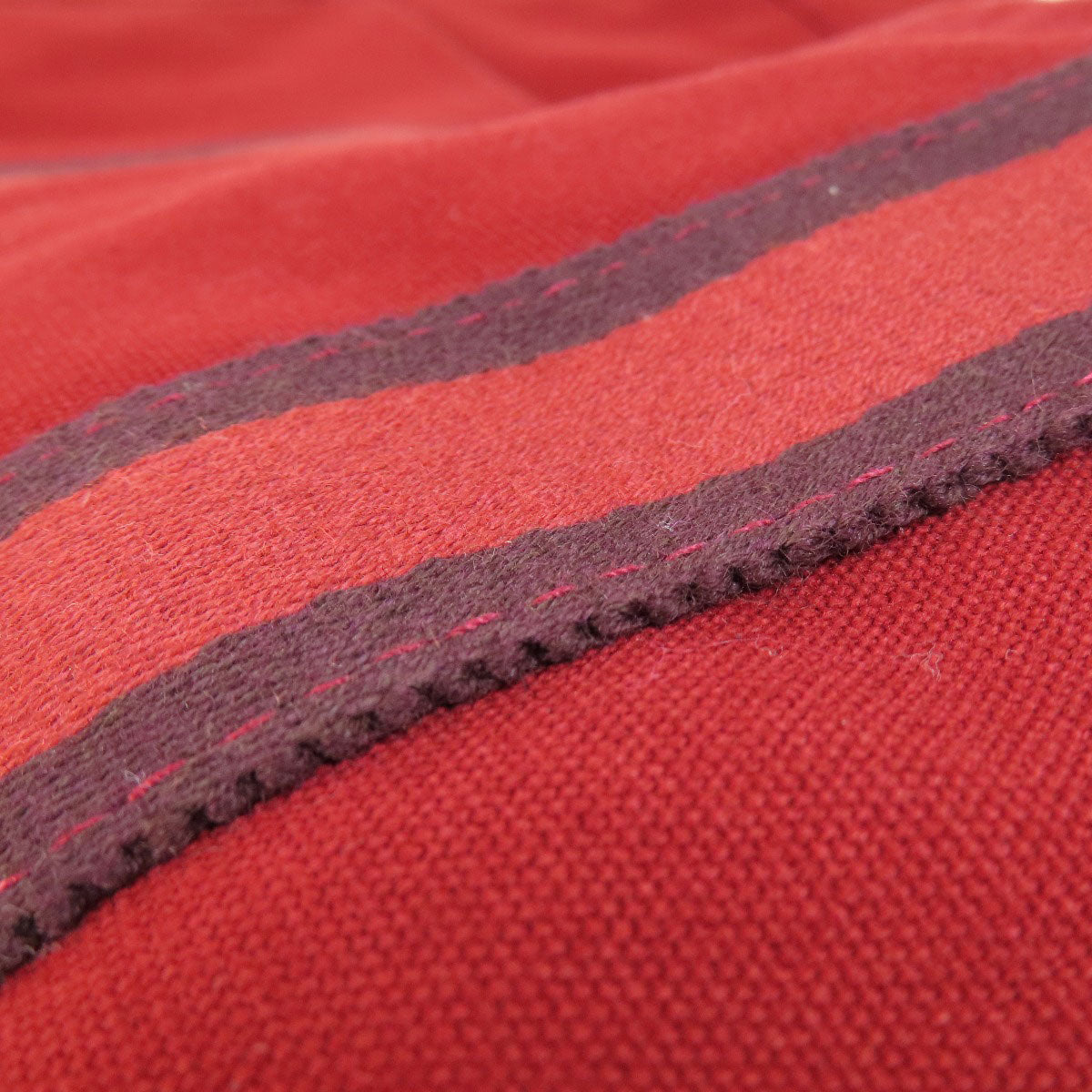 HERMES Handbag canvas Red