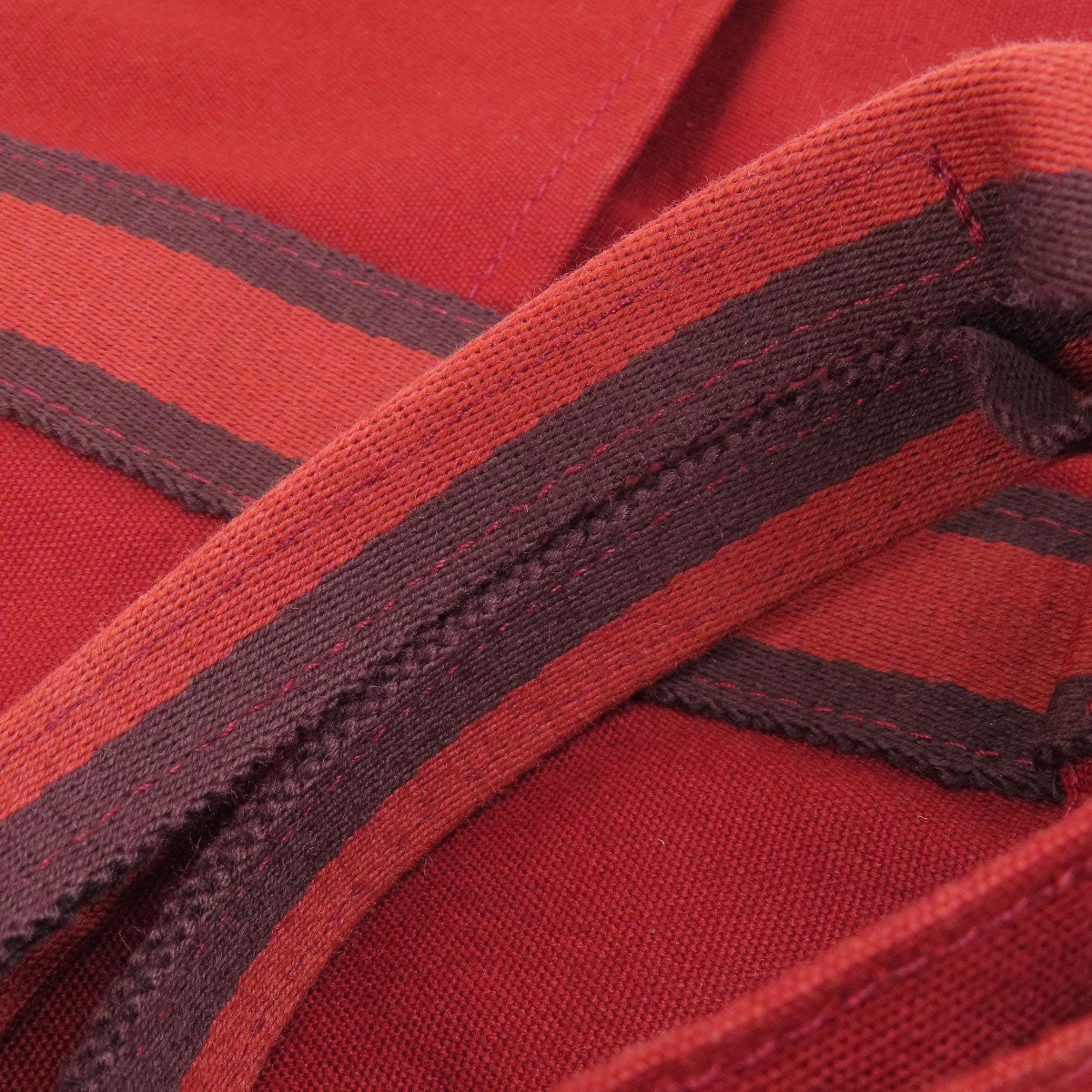 HERMES Handbag canvas Red