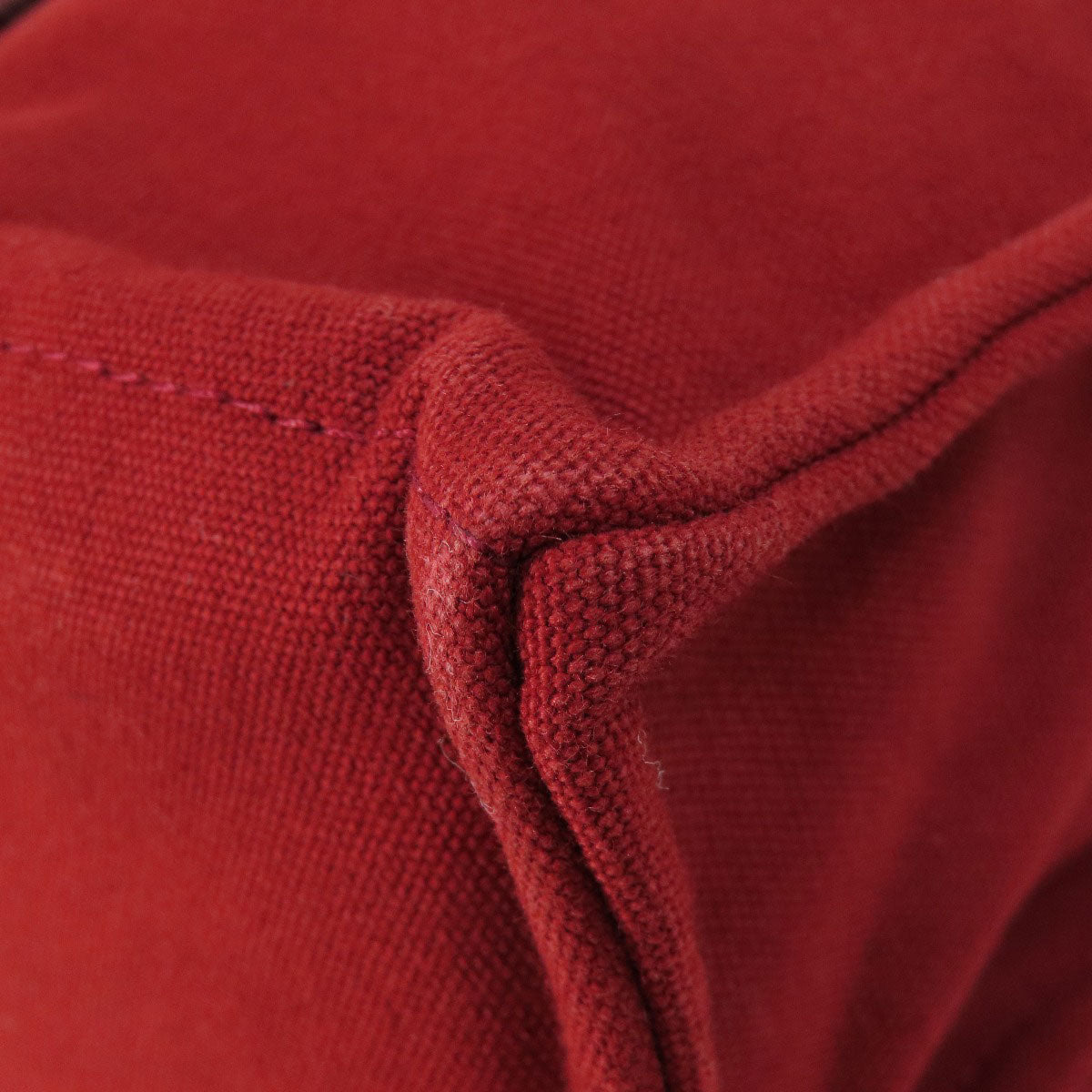HERMES Handbag canvas Red