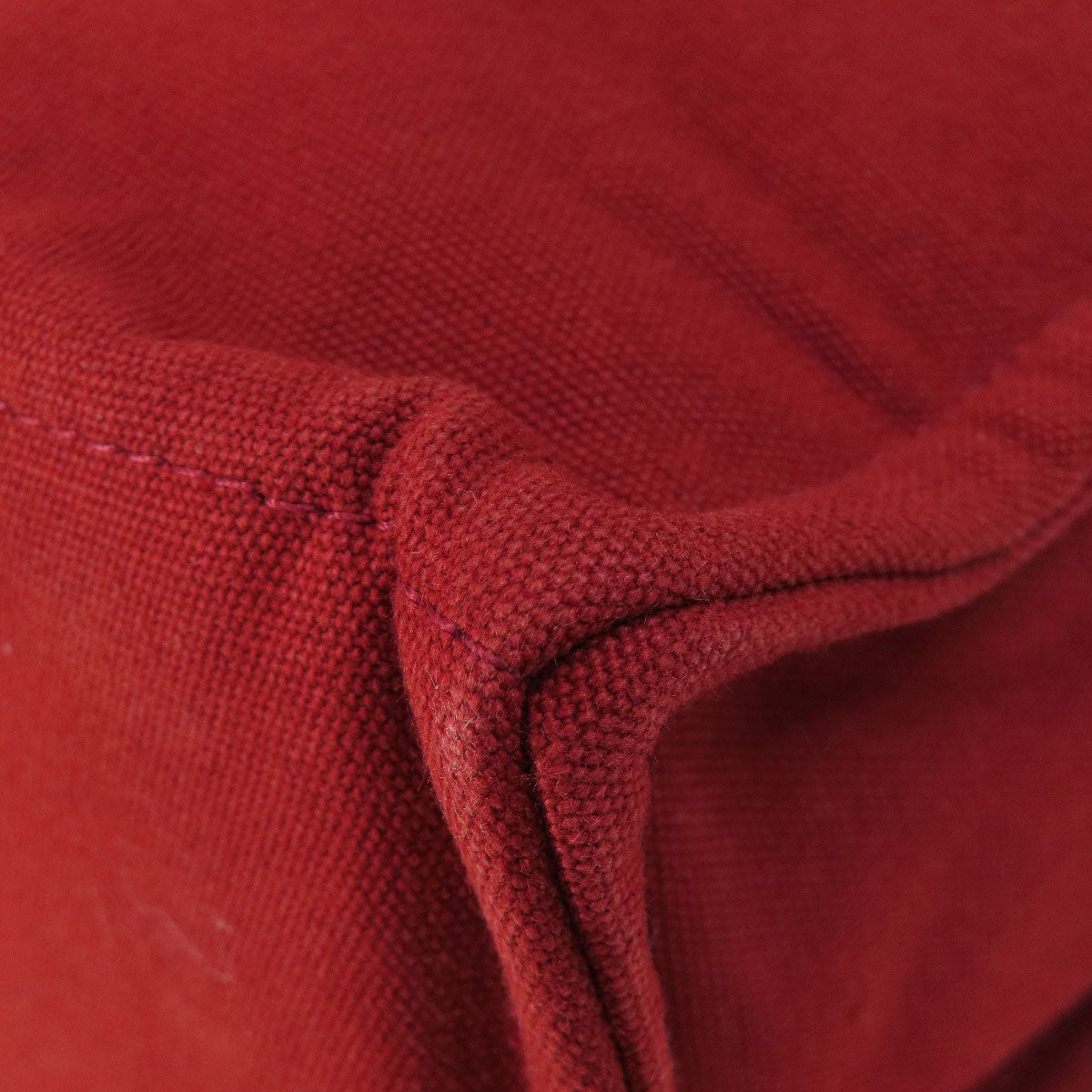 HERMES Handbag canvas Red