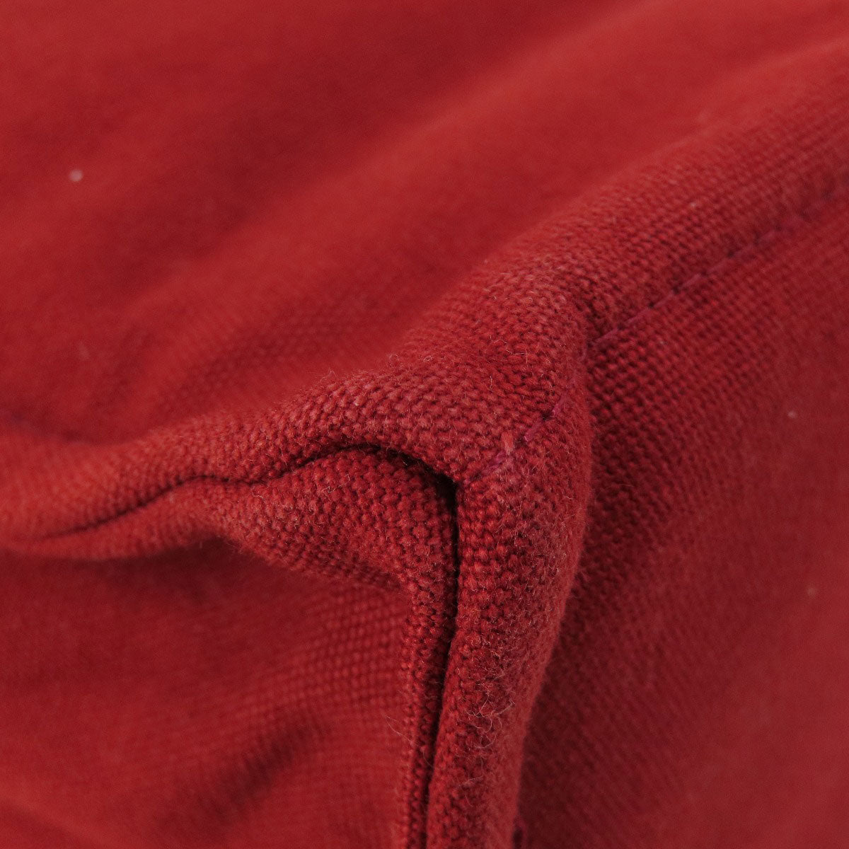 HERMES Handbag canvas Red