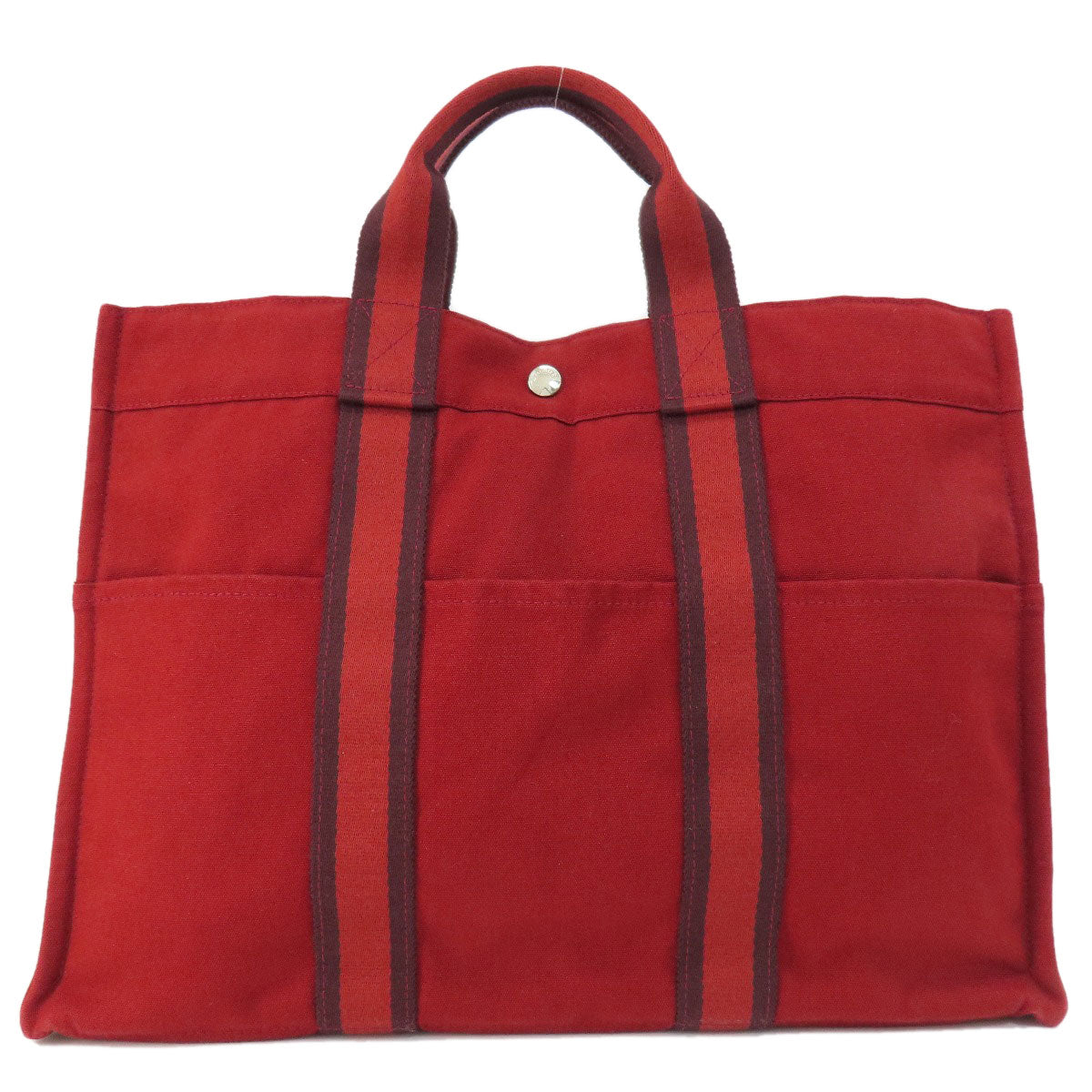 HERMES Handbag canvas Red