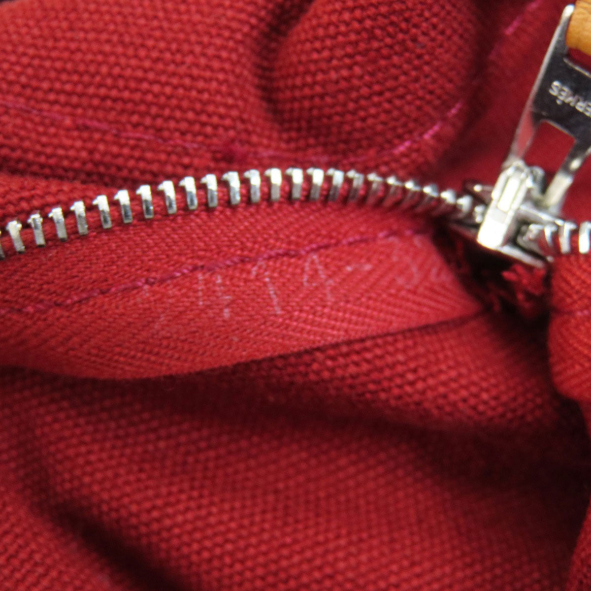 HERMES Handbag canvas Red