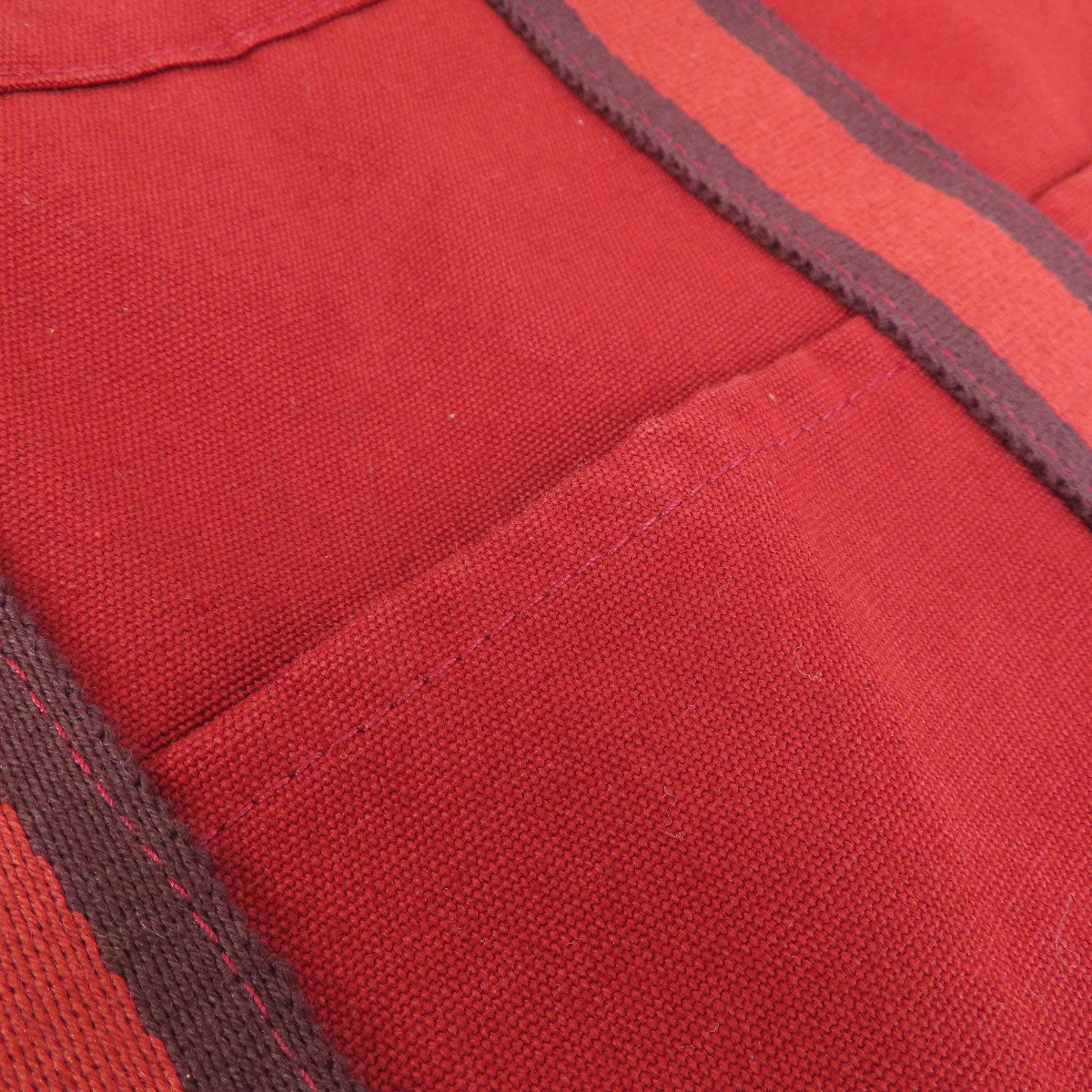 HERMES Handbag canvas Red