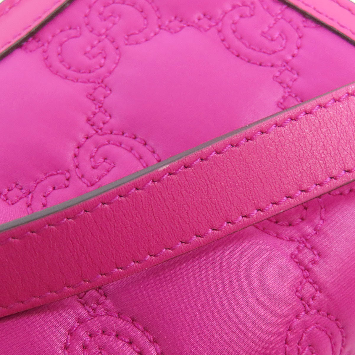 GUCCI Shoulder Bag 723777 Nylon pink GG Long Shoulder 2WAY Women Used