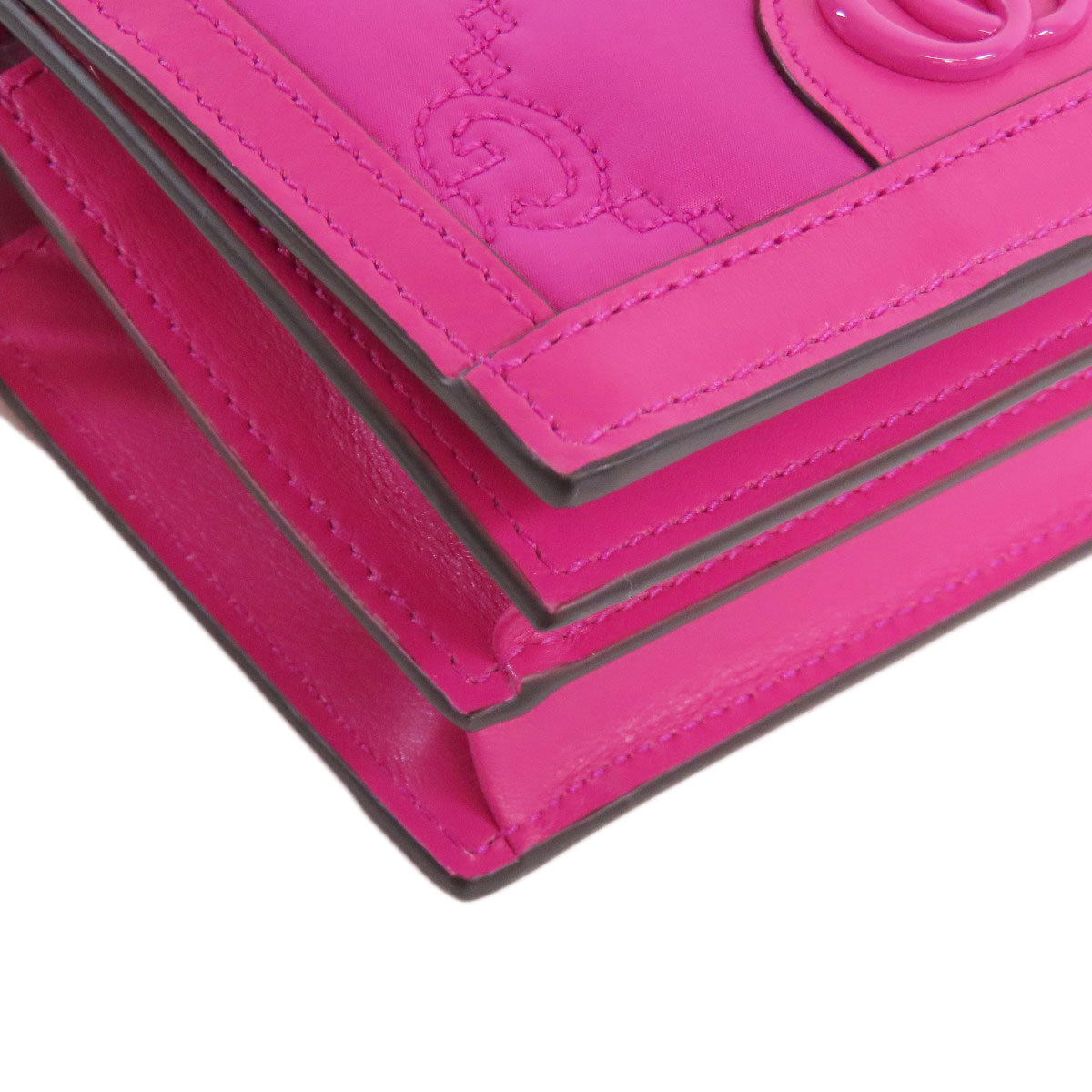 GUCCI Shoulder Bag 723777 Nylon pink GG Long Shoulder 2WAY Women Used