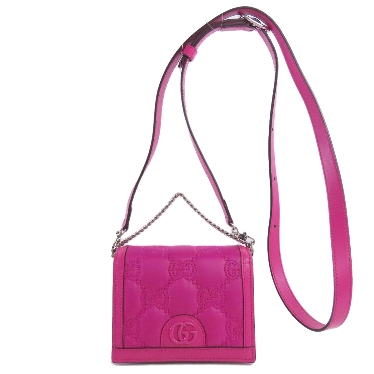 GUCCI Shoulder Bag 723777 Nylon pink GG Long Shoulder 2WAY Women Used