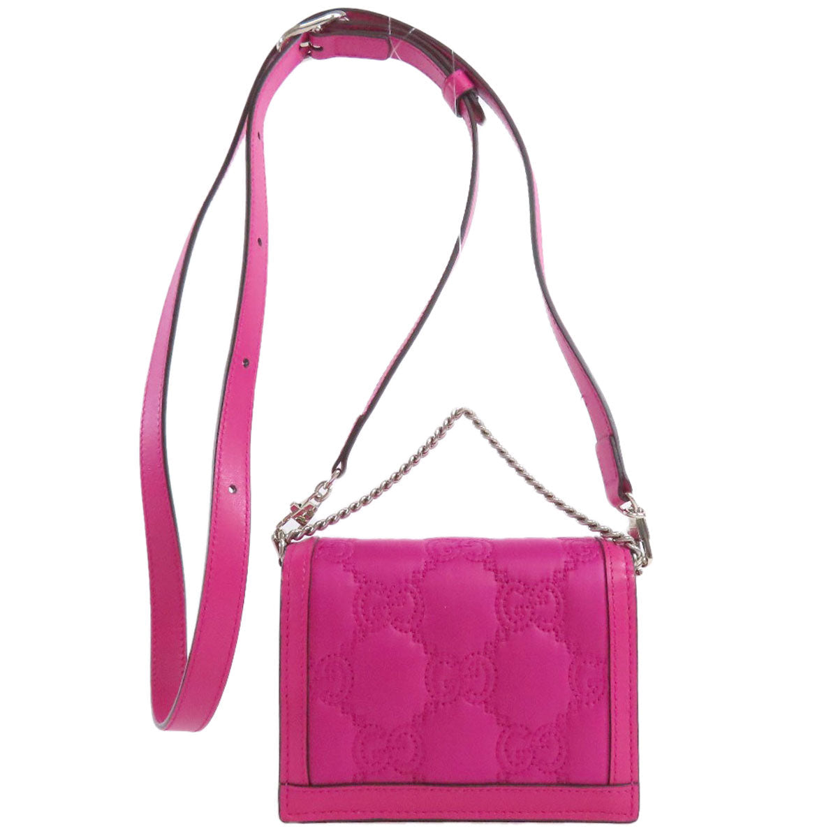 GUCCI Shoulder Bag 723777 Nylon pink GG Long Shoulder 2WAY Women Used