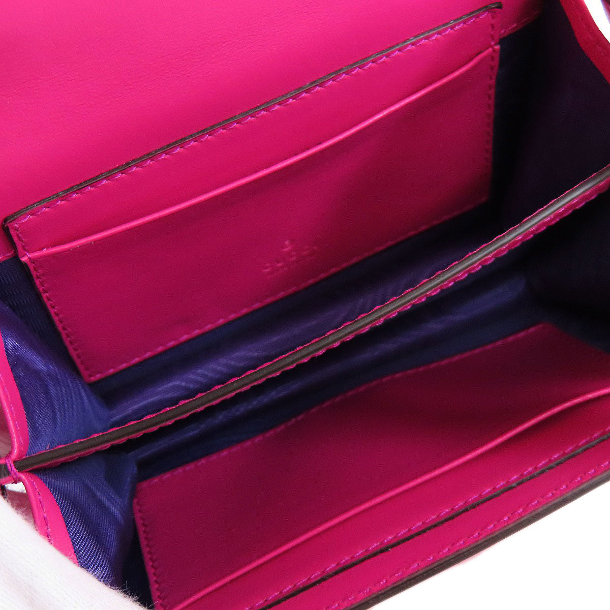 GUCCI Shoulder Bag 723777 Nylon pink GG Long Shoulder 2WAY Women Used