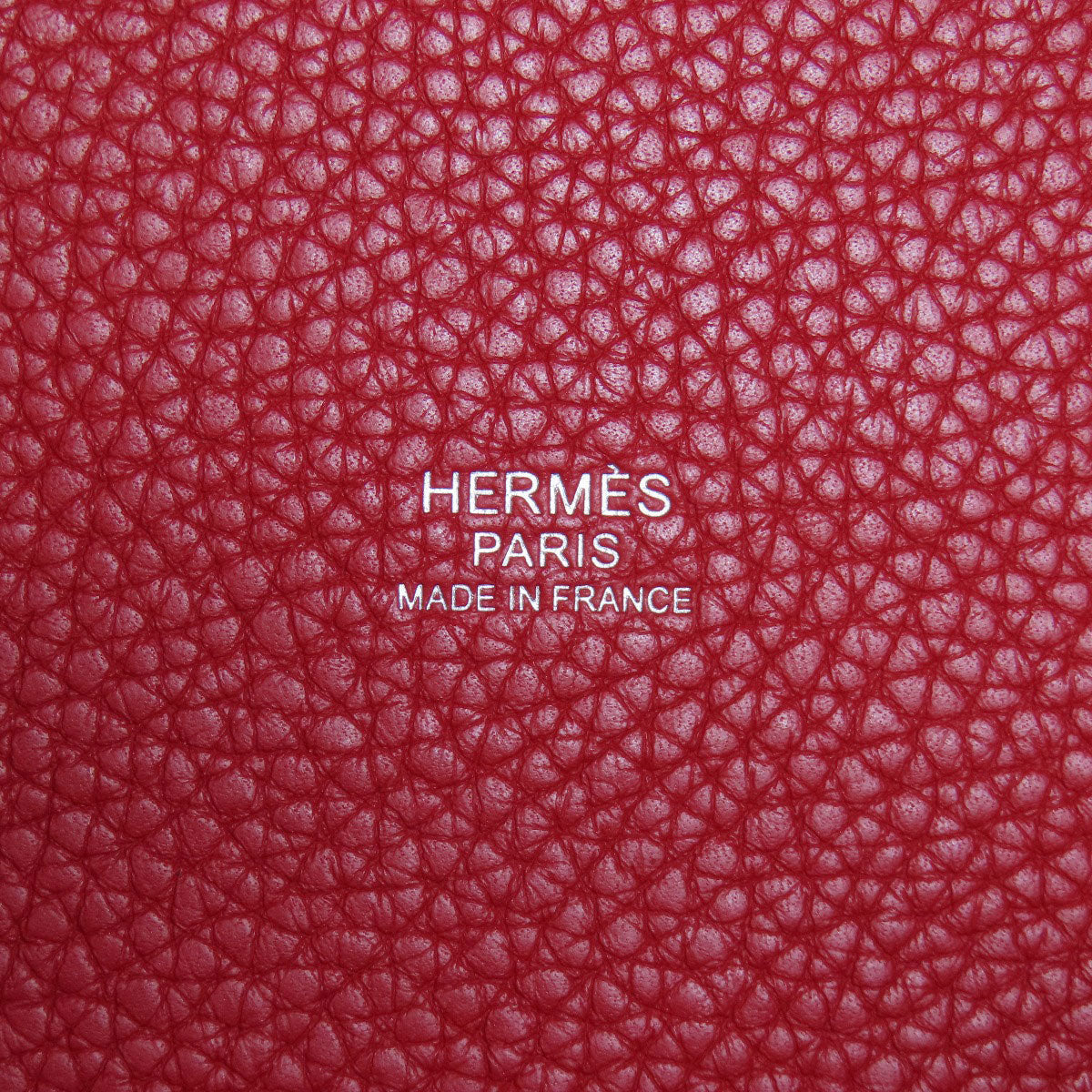 HERMES Handbag Taurillon Clemence Red Picotin Lock MM SilverMetal Women Used